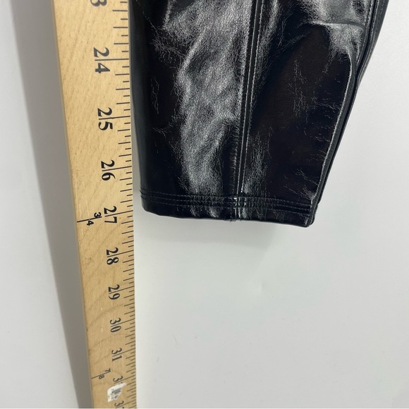 Spanx Shape Faux Leather Patent Leggings High Waist Black Small- 20301R - Picture 9 of 11